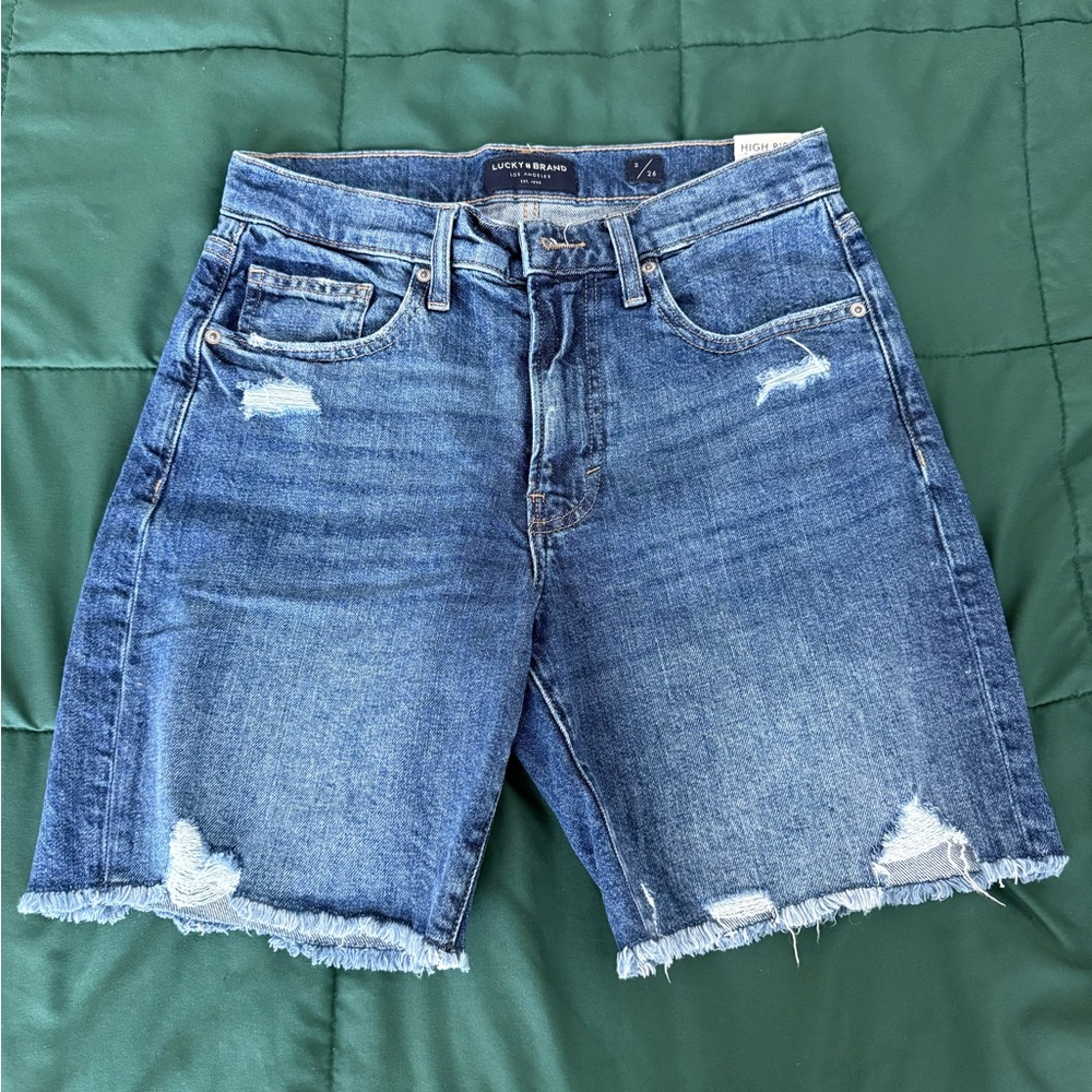Lucky Brand Blue Distressed Jean Shorts